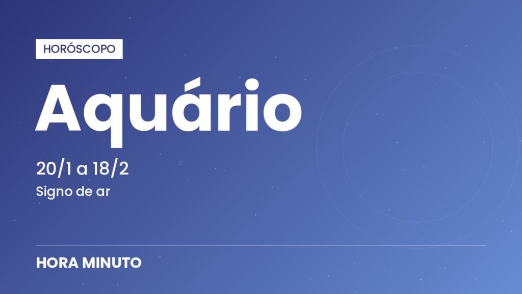 Horóscopo: Aquário