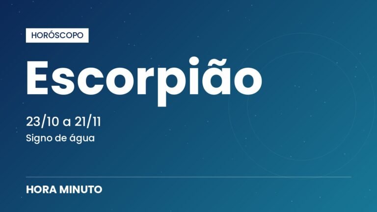 Horóscopo de hoje para Escorpião — segunda-feira, 19 de outubro